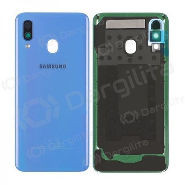 Samsung A405 Galaxy A40 2019 galinis baterijos dangtelis (mėlynas) (naudotas grade C, originalus)
