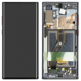 Samsung Galaxy Note 10 Plus 5G ekranas (juodas) (su rėmeliu) (OLED)