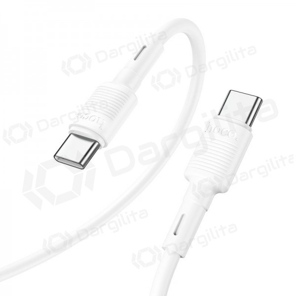 USB-C laidas Hoco X83 USB-C į USB-C 1 m 60 W baltas