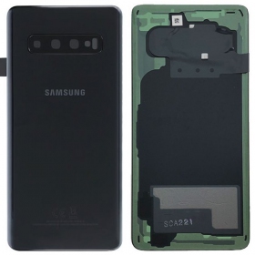 Samsung G973 Galaxy S10 galinis baterijos dangtelis juodas (Prism Black) (naudotas grade C, originalus)