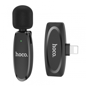 Mikrofonas telefonui Hoco L15 Lightning juodas