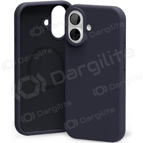 Apple iPhone 17 dėklas Mercury "Pure Magsafe Silicon Case" tamsiai mėlynas