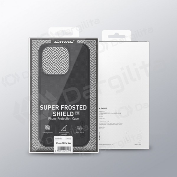 Apple iPhone 14 Plus dėklas „Nillkin Frosted Shield“ (mėlynas)