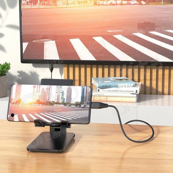 HDMI laidas Hoco UA16 USB-C į HDMI 2 m 4K pilkas