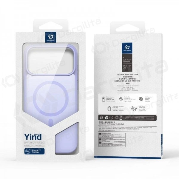 Apple iPhone 17 Pro Max, 18 Pro Max dėklas "Dux Ducis Yind" (violetinis)