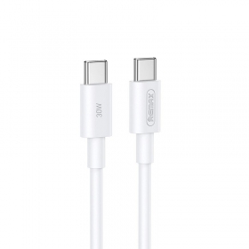 USB-C laidas Remax USB-C į USB-C 1 m 30 W baltas