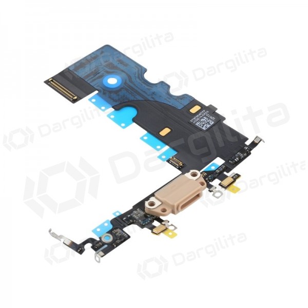 Apple iPhone 8 įkrovimo lizdo ir mikrofono jungtis (auksinė) (naudota grade A, originali)