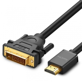 HDMI laidas Ugreen HD106 HDMI į DVI 24+1 1.5 m dvipusis juodas