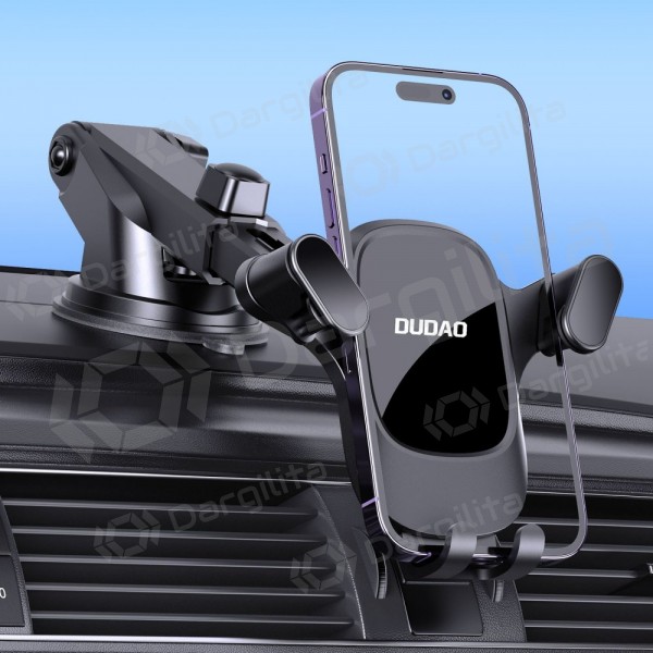 Automobilinis telefono laikiklis Dudao F5PRO+ ant prietaisų skydelio ir stiklo