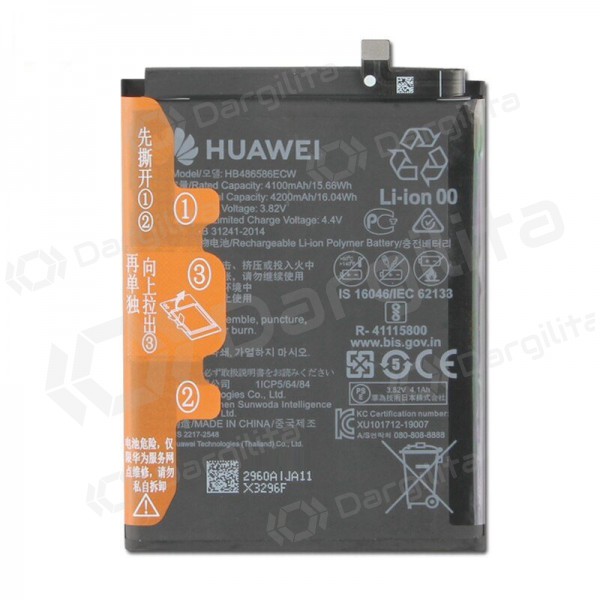Huawei P40 Lite / Mate 30 (HB486586ECW) baterija / akumuliatorius (4200mAh) (service pack) (originalus)