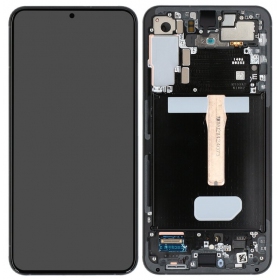 Samsung Galaxy S22+ ekranas (grafitas) (su rėmeliu) (originalus)