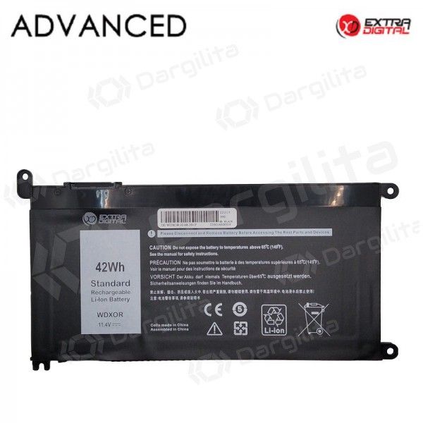 DELL WDX0R, 3400mah nešiojamo kompiuterio baterija, Advanced DELL WDX0R, 3400mah nešiojamo kompiuterio baterija, Advanced