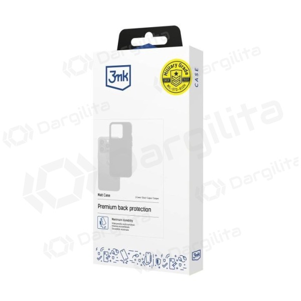 Samsung Galaxy A17, A18 dėklas "3MK Matt Case" (juodas)