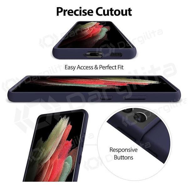 Samsung Galaxy A145 A14 4G / A146 A14 5G dėklas Mercury Goospery "Silicone Case" (tamsiai mėlynas)