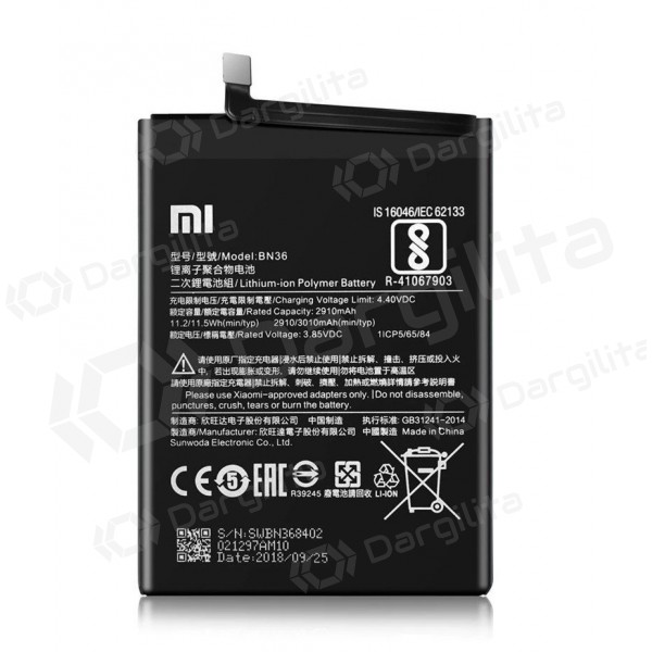 Xiaomi Mi A2 / Mi 6X baterija, akumuliatorius (BN36) (originalus)