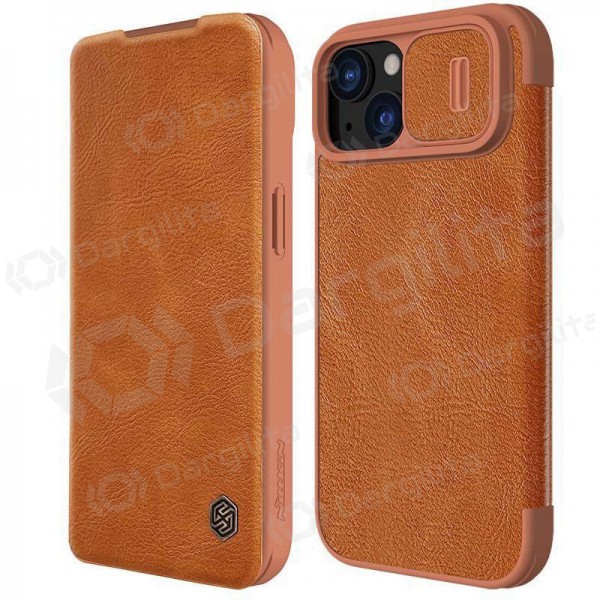 Apple iPhone 14 dėklas „Nillkin Leather“ (rudas) Apple iPhone 14 dėklas „Nillkin Leather“ (rudas)