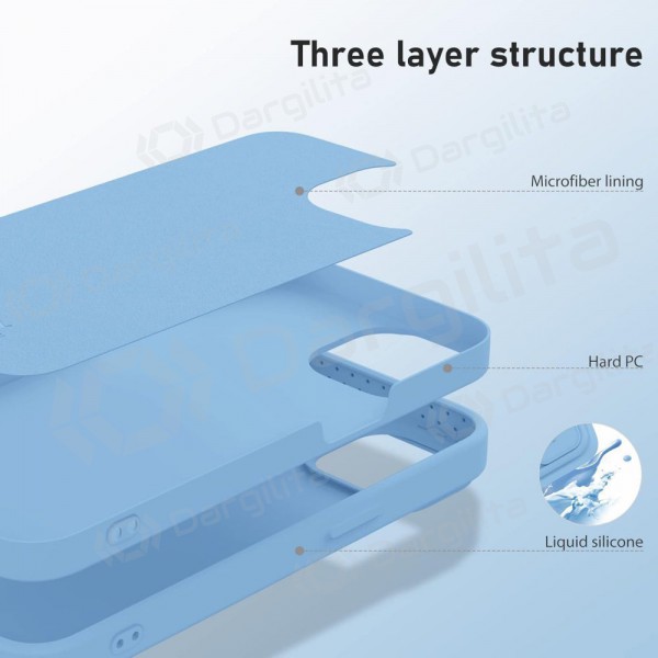 Apple iPhone 15 Pro Max dėklas „Nillkin Silicone“ (šviesiai mėlynas) Apple iPhone 15 Pro Max dėklas „Nillkin Silicone“ (šviesiai mėlynas)