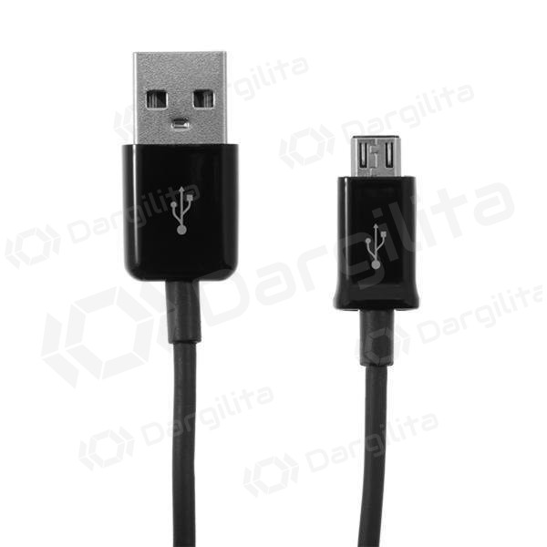 USB kabelis microUSB (juodas) 1.0m