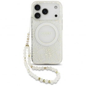 Apple iPhone 18 Pro Max dėklas "Guess IML Flowers Allover Strap MagSafe"