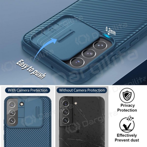Samsung Galaxy S24 Ultra dėklas „Nillkin CamShield Pro“ (mėlynas)