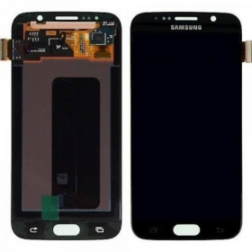 Samsung G920F Galaxy S6 ekranas (juodas) (service pack) (originalus)