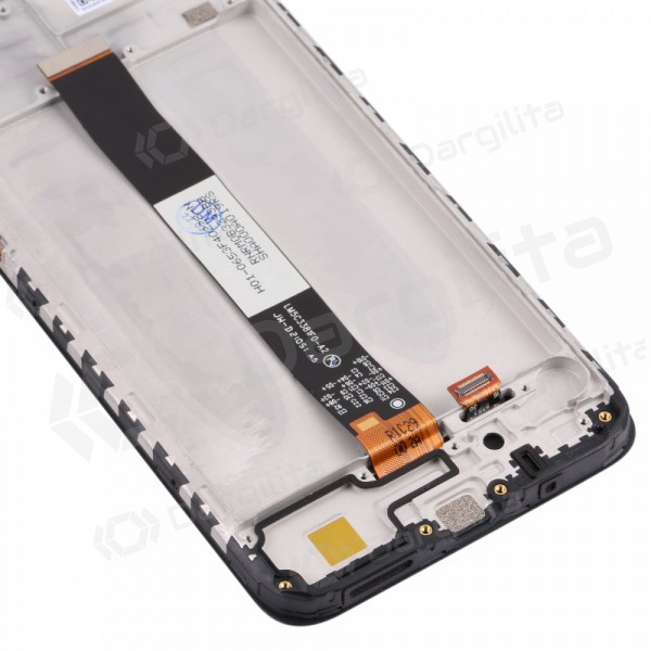 Xiaomi Redmi 9AT ekranas (juodas) (su rėmeliu) (service pack) (originalus)