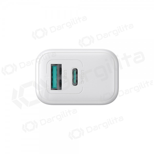 Telefono įkroviklis Joyroom JR-TCF21 20 W USB-C + USB-A PD QC baltas