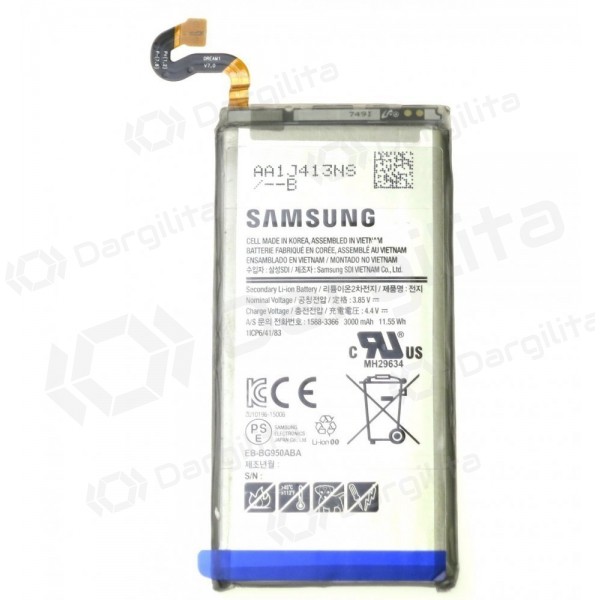 whether notification Pebble Samsung G950F Galaxy S8 baterija / akumuliatorius (3000mAh) (service pack)  (originalus) - Dargilita