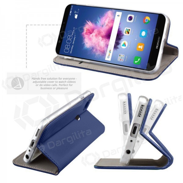 Xiaomi Redmi Note 15 Pro Plus 5G dėklas "Smart Magnet" tamsiai mėlynas