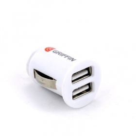 Automobilinis įkroviklis GRIFFIN USB (2xUSB 1A) (baltas)