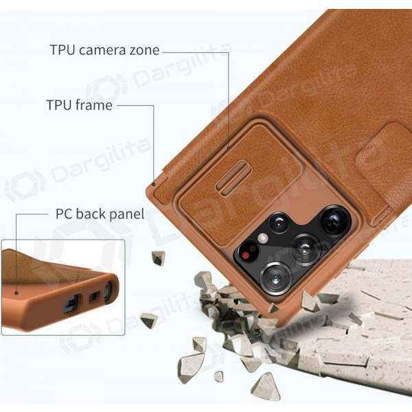 Samsung Galaxy A14 dėklas „Nillkin Leather“ (rudas) Samsung Galaxy A14 dėklas „Nillkin Leather“ (rudas)