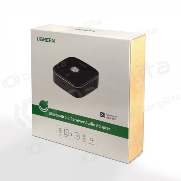 Bluetooth adapteris imtuvas Ugreen CM106 2xRCA/AUX Bluetooth 5.1 juodas