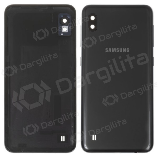Samsung A105 Galaxy A10 2019 galinis baterijos dangtelis (juodas) (naudotas grade B, originalus)