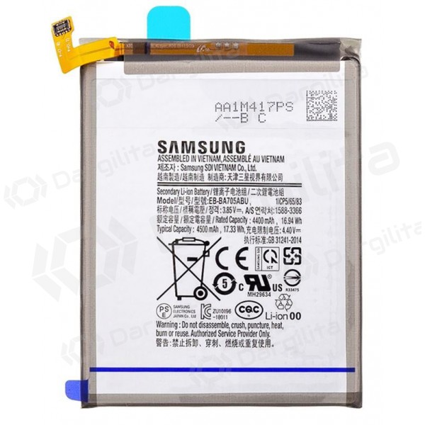 Samsung A705 Galaxy A70 2019 (EB-BA705ABU) baterija / akumuliatorius (4500mAh) (service pack) (originalus)