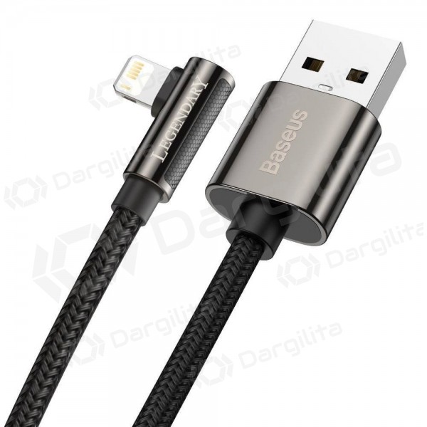 USB kabelis Baseus Legend Lightning 2.4A 1.0m (juodas) CALCS-01