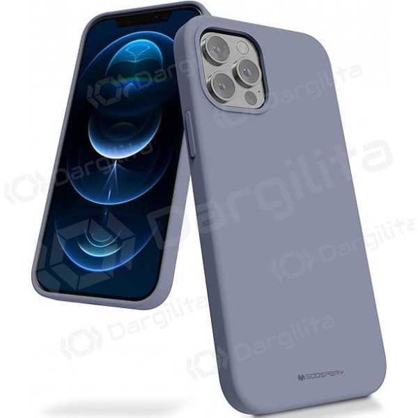 Apple iPhone 12 Pro Max dėklas Mercury "Silicone Case" (levandos pilka) Apple iPhone 12 Pro Max dėklas Mercury "Silicone Case" (levandos pilka)
