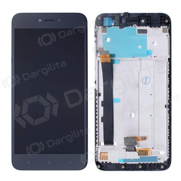 Xiaomi Redmi Note 5A ekranas (su rėmeliu) (juodas)
