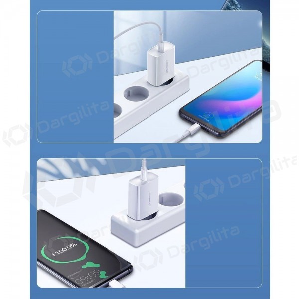 Telefono įkroviklis Ugreen CD137 20 W USB-C baltas