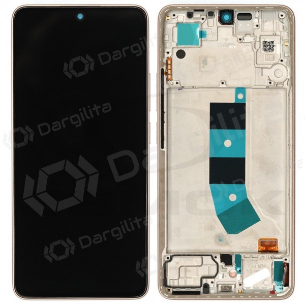 Xiaomi Redmi Note 13 4G ekranas (auksinis) (su rėmeliu) (originalus)