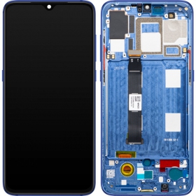 Xiaomi Mi 9 ekranas (mėlynas) (su rėmeliu) (service pack) (originalus)