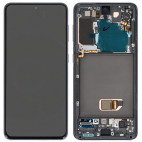 Samsung Galaxy S21 5G ekranas (pilkas) (su rėmeliu) (originalus)