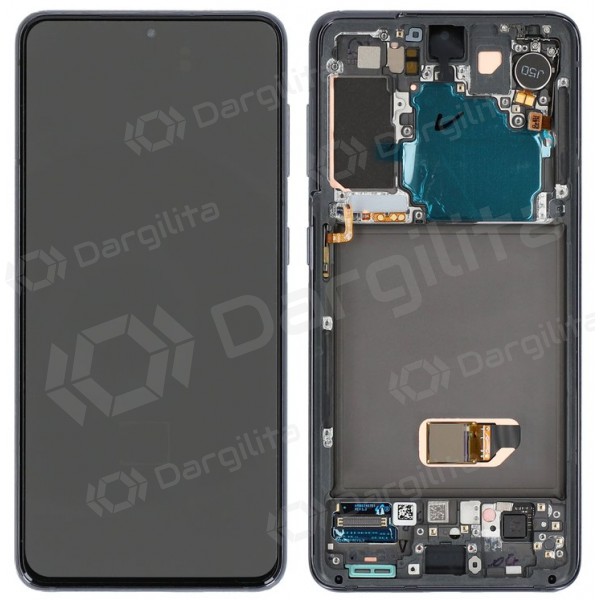 Samsung Galaxy S21 5G ekranas (pilkas) (su rėmeliu) (originalus) Samsung Galaxy S21 5G ekranas (pilkas) (su rėmeliu) (originalus)