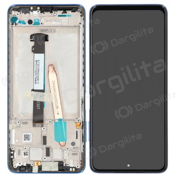Xiaomi Poco X3 Pro ekranas (mėlynas) (su rėmeliu) (originalus)