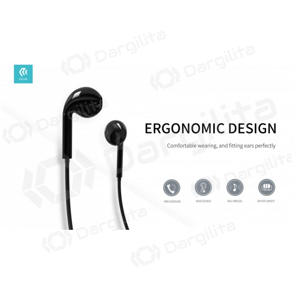 Belaidė laisvų rankų įranga Devia Smart Dual-Earphones (juoda)