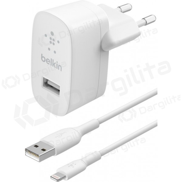 Telefono įkroviklis Belkin Boost Charge 12 W USB-A Lightning baltas
