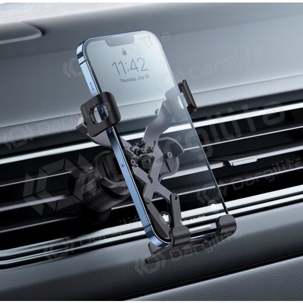 Automobilinis telefono laikiklis Baseus mounted on ventilation grilles, magnetic, juodas SUWX010001
