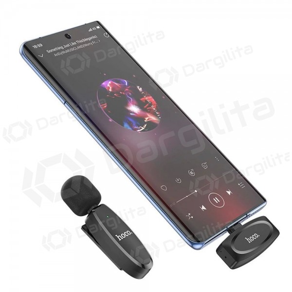 Mikrofonas telefonui Hoco L15 USB-C juodas