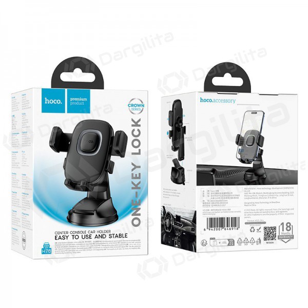 Automobilinis telefono laikiklis Hoco H76 (dashboard) juodas