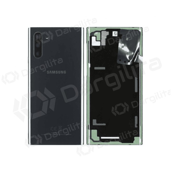 Samsung N970F Galaxy Note 10 galinis baterijos dangtelis juodas (Aura Black) (naudotas grade C, originalus)