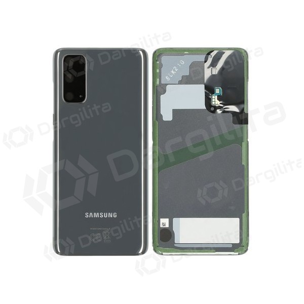 Samsung G981F / G980 Galaxy S20 galinis baterijos dangtelis pilkas (Cosmic Grey) (naudotas grade A, originalus)